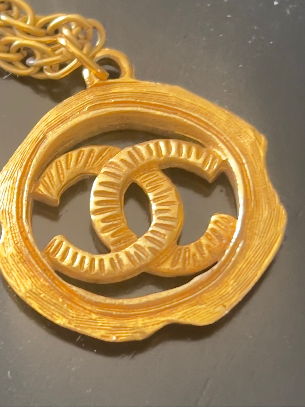 Gold-Tone Double C Pendant Necklace - Designer Style